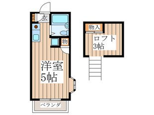 アビタシオン東伏見Ｂ棟の物件間取画像